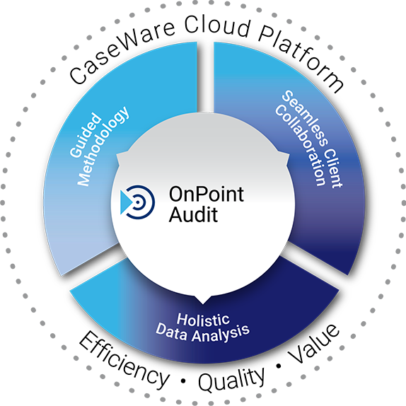 CaseWare Cloud Platform | Efficiency . Quality . Value | Guided Methodology | Seamless Client Collaboration | Holistic Data Analysis | OnPoint Audit