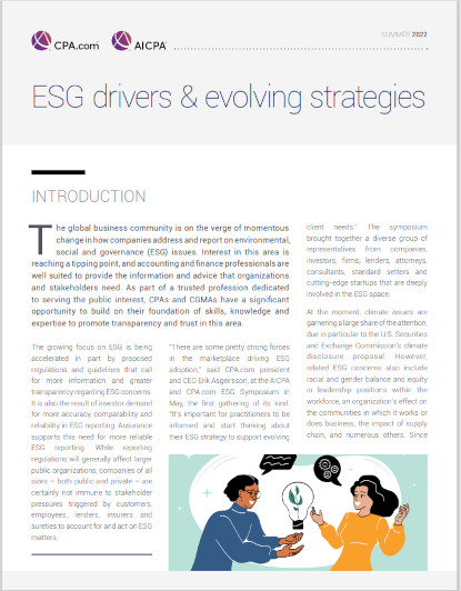 ESG Drivers and Evolving Strategies