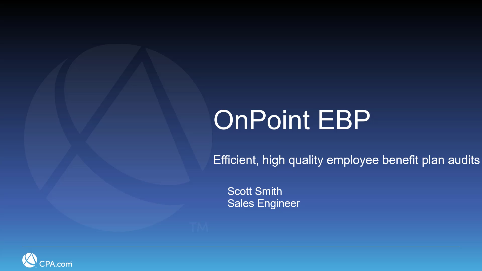 OnPoint EBP - Product Tour